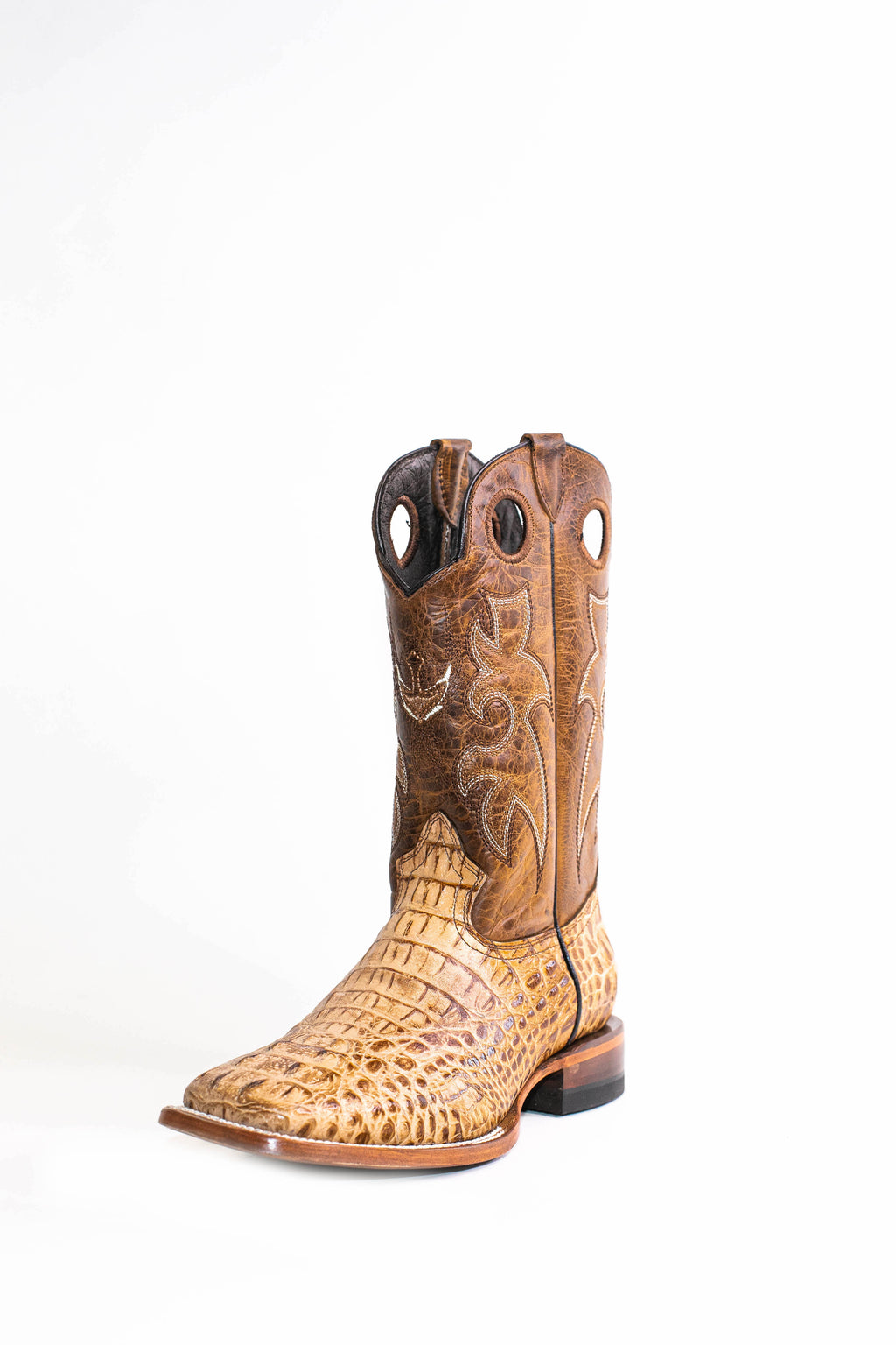 Vaquero Bronco Fuscus Caiman Printed Leather Orix Barza Tabaco