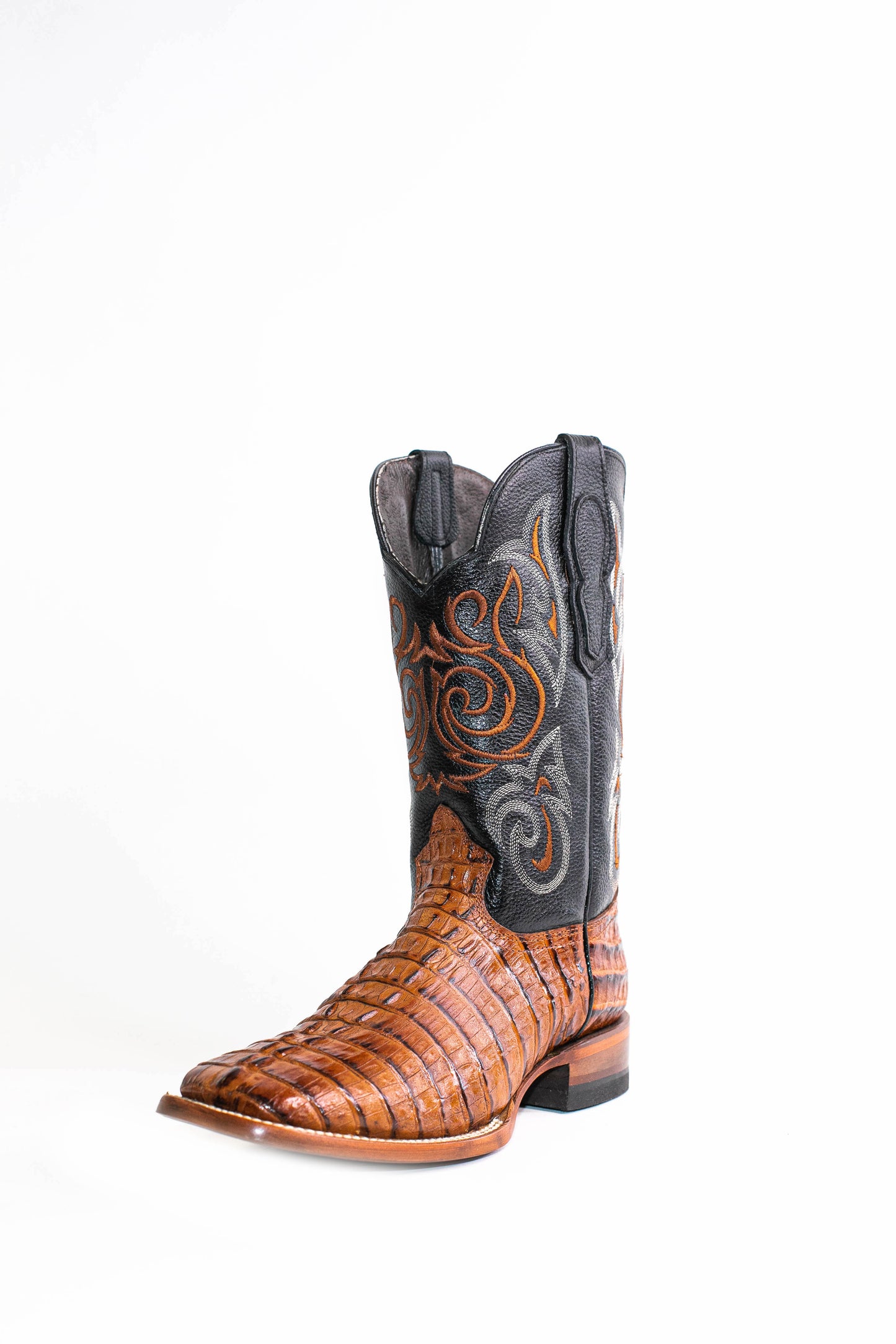 Vaquero Bronco African Printed Caiman Tail Shedron Boot