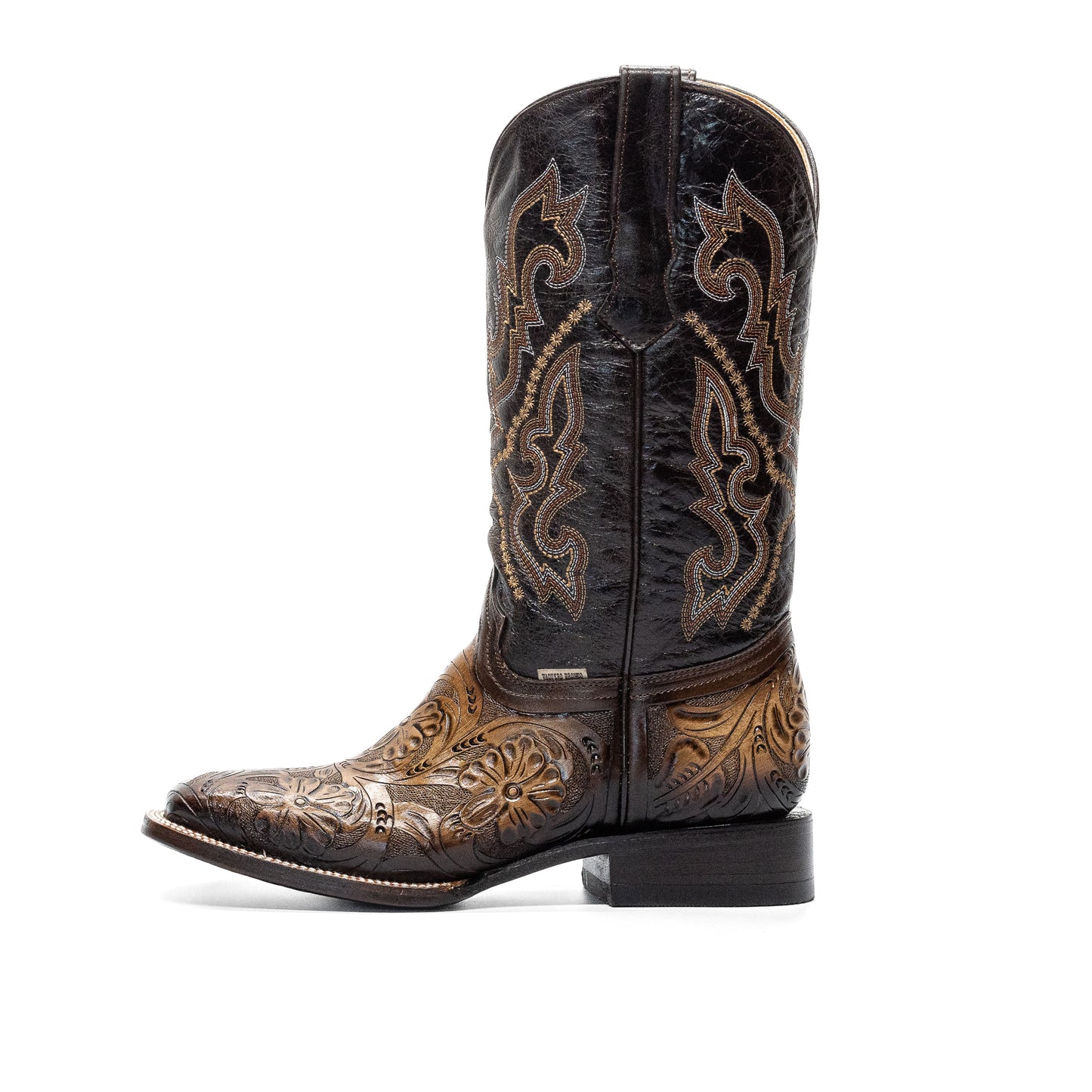 Vaquero Bronco Women Bulldog Cincelado Cafe Boot