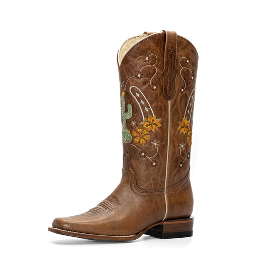 Vaquero Bronco Women Alazan Cafe Boot