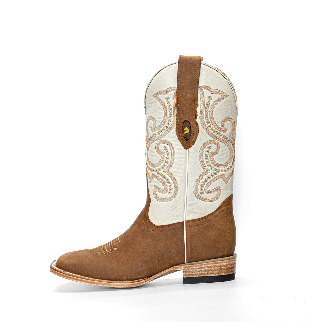 Vaquero Bronco Women Crazzy Miel-Hueso Boot