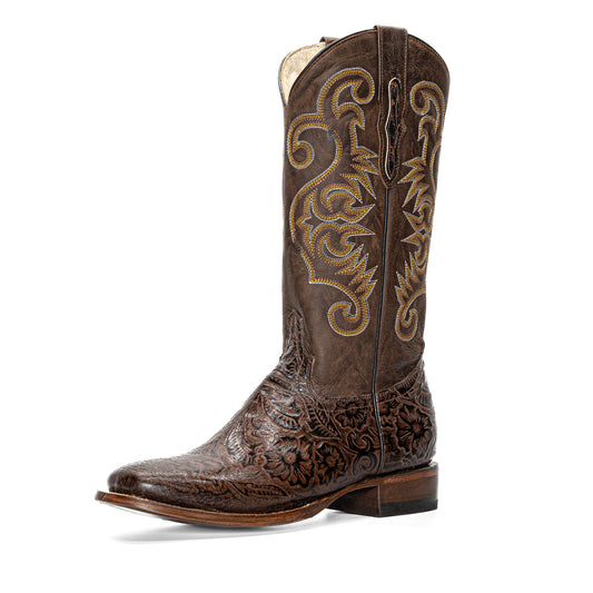 Vaquero Bronco Women Rameado Cafe Boot