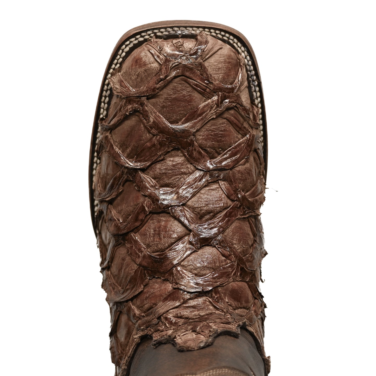 Vaquero Bronco Pirarucu Chocolate Exotic Western Boot