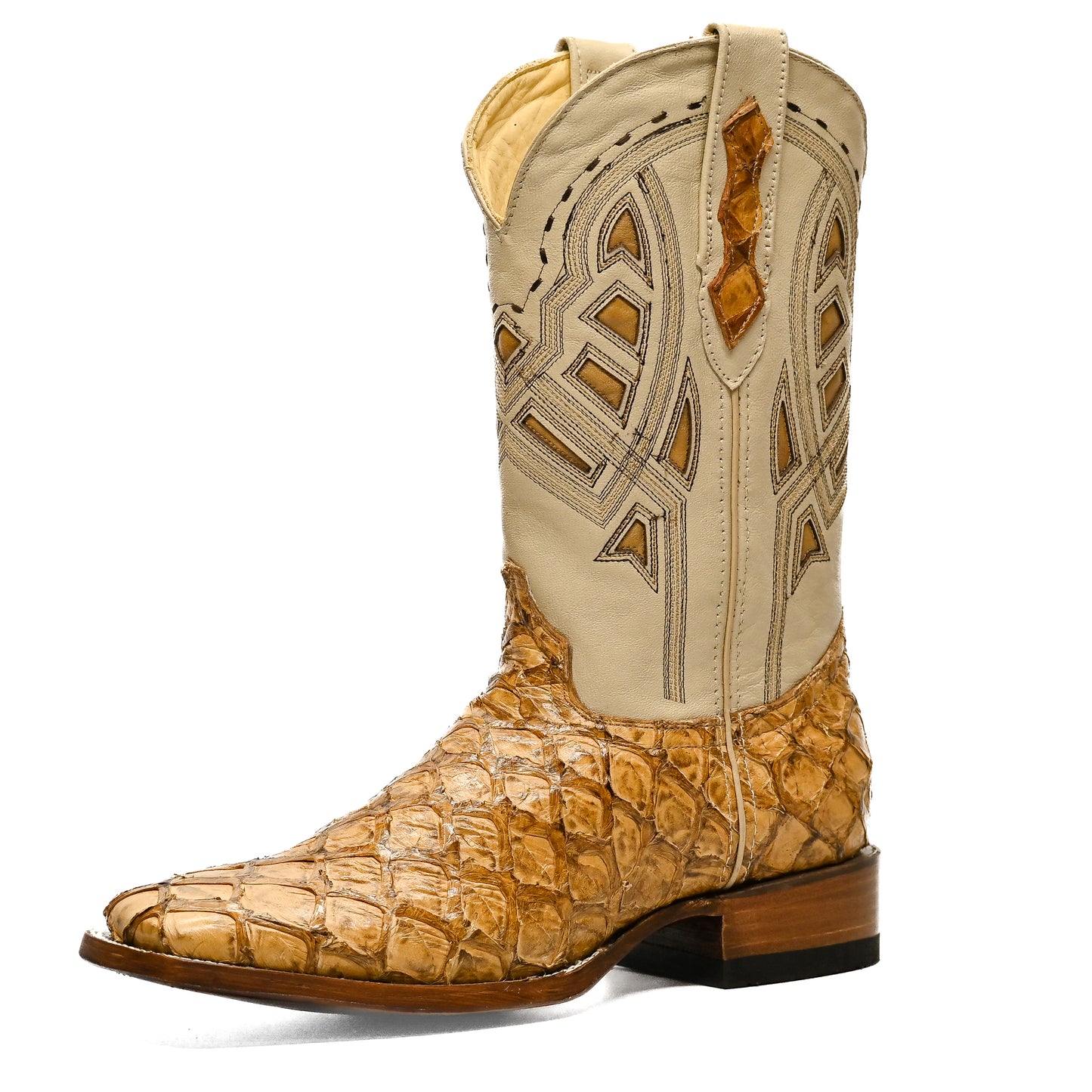 Vaquero Bronco Pirarucu Browni Exotic Western Boot