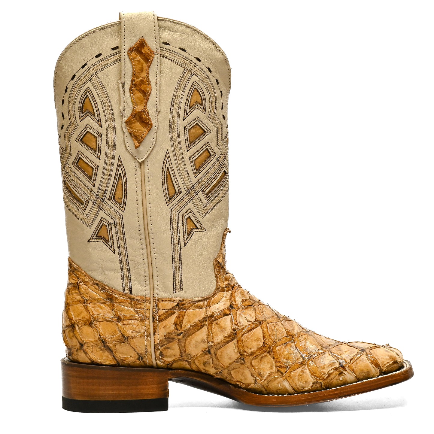 Vaquero Bronco Pirarucu Browni Exotic Western Boot