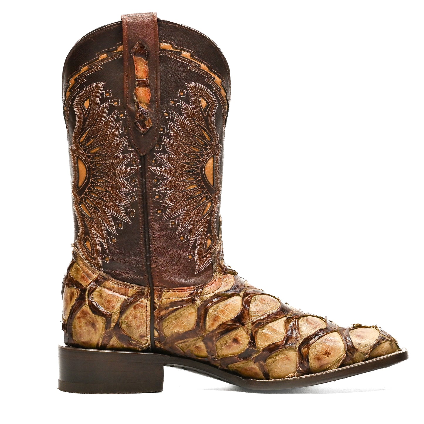 Vaquero Bronco Pirarucu Mink Exotic Western Boot