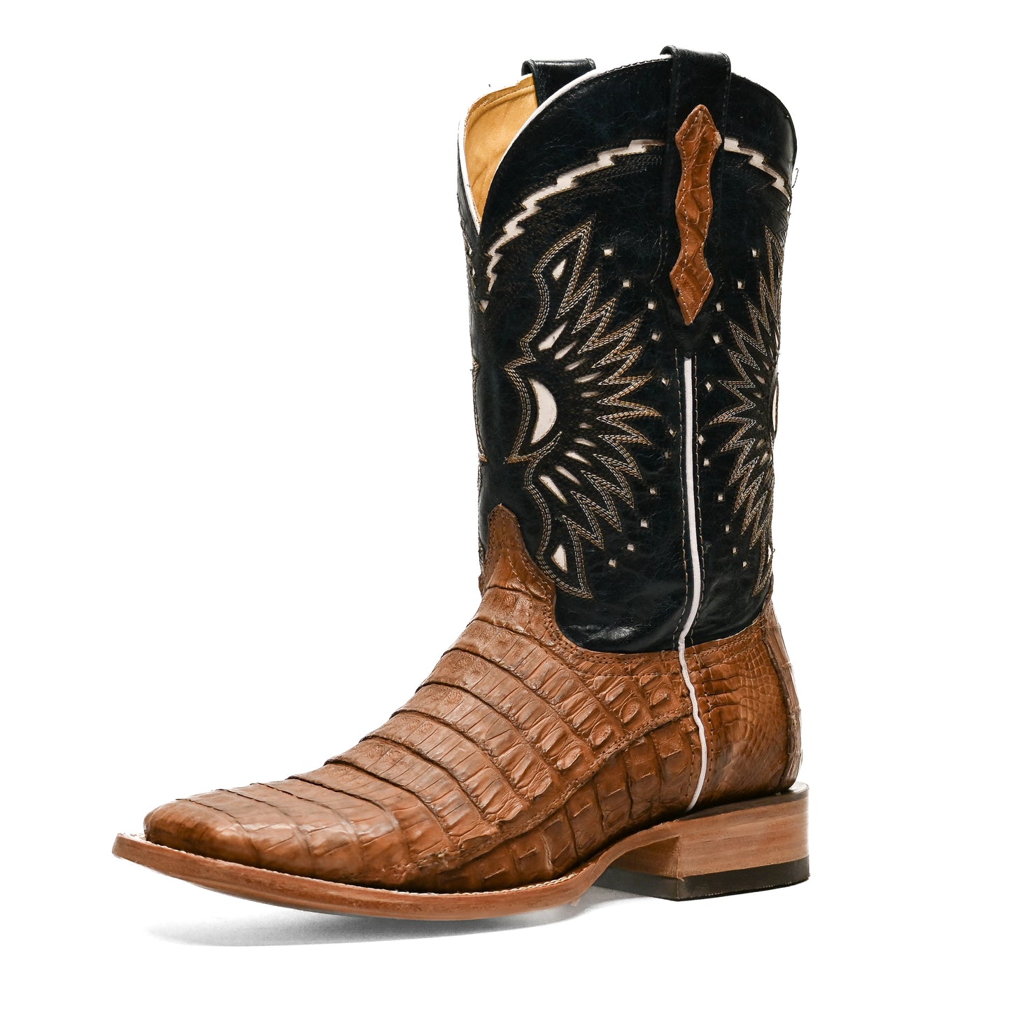 Vaquero Bronco Cappuccino Caiman Back Exotic Boot