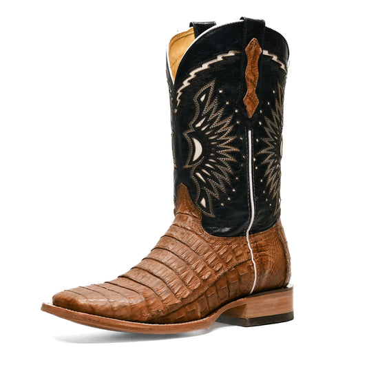 Vaquero Bronco Cappuccino Caiman Back Exotic Boot