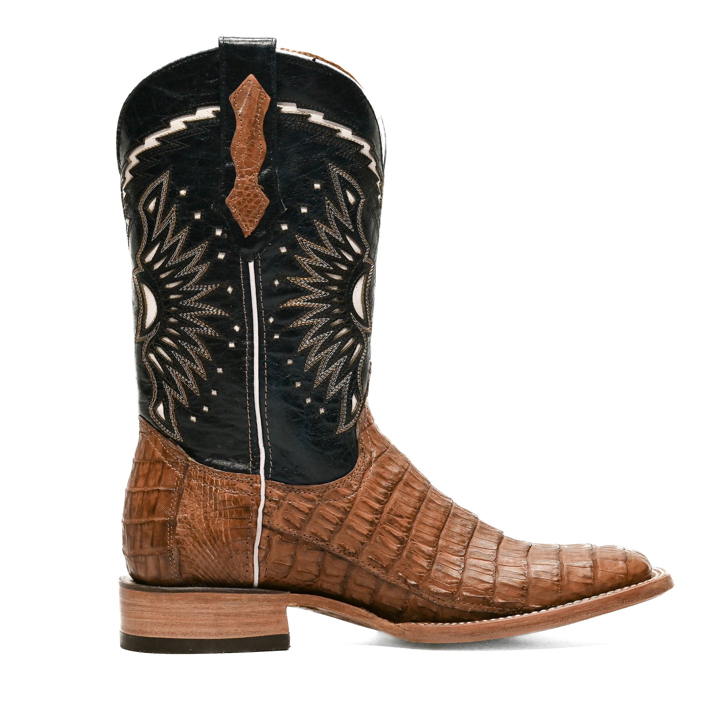 Vaquero Bronco Cappuccino Caiman Back Exotic Boot