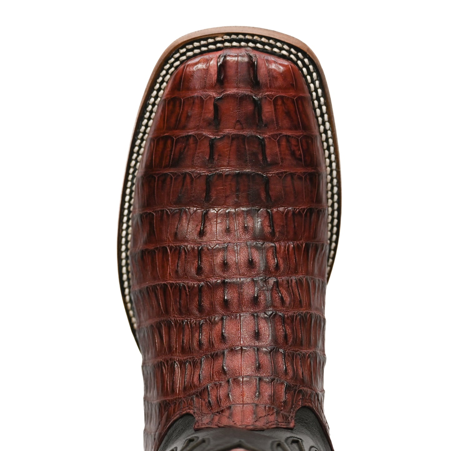 Vaquero Bronco Vino Caiman Tail Exotic Boot