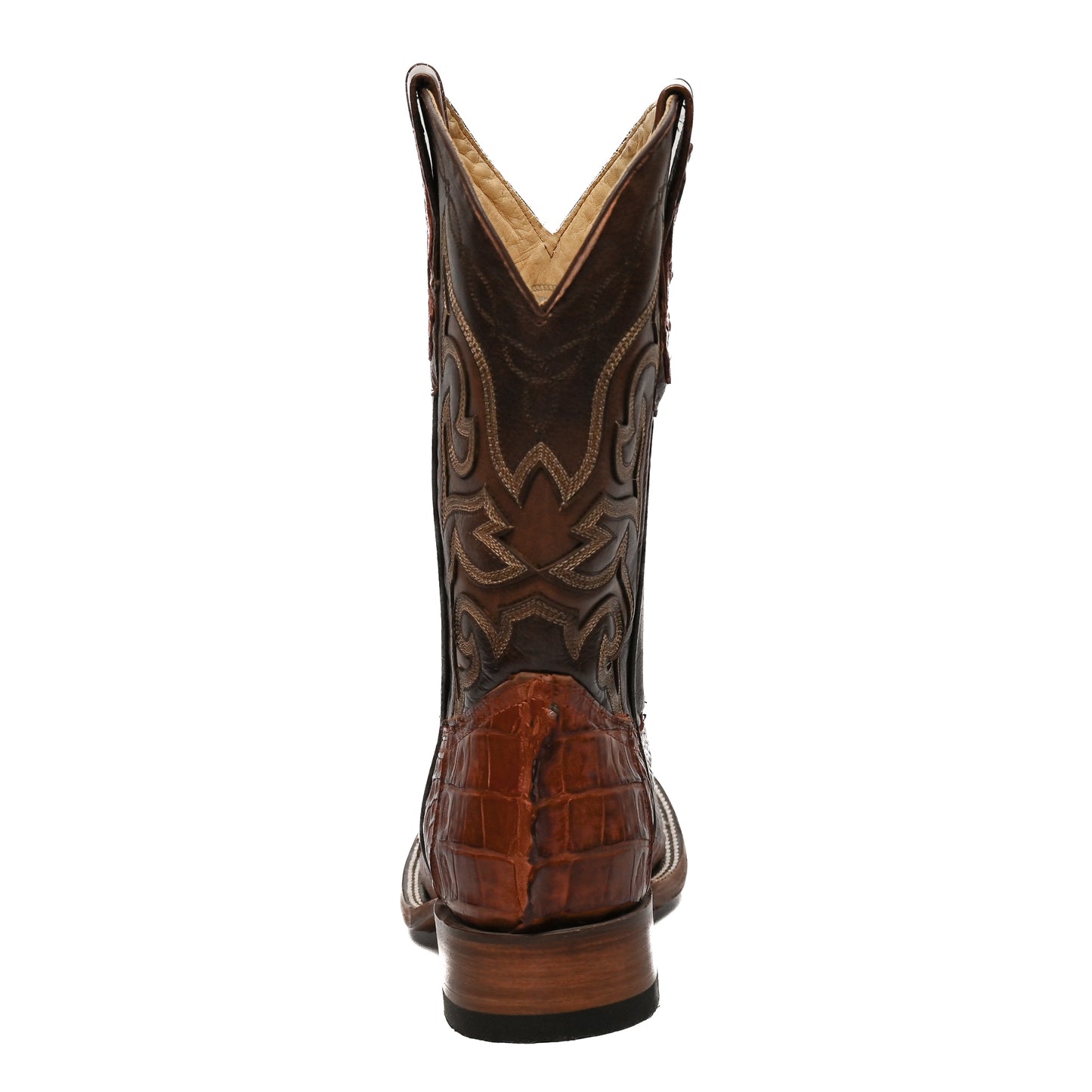 Vaquero Bronco Brandy Caiman Tail Exotic Boot