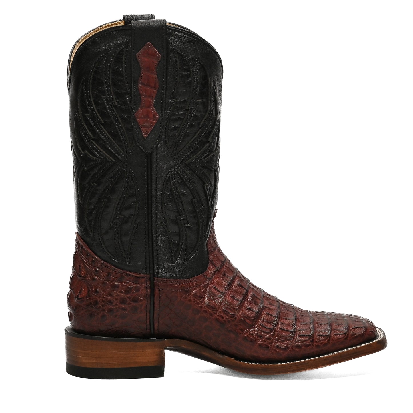 Vaquero Bronco Vino Caiman Back Exotic Boot