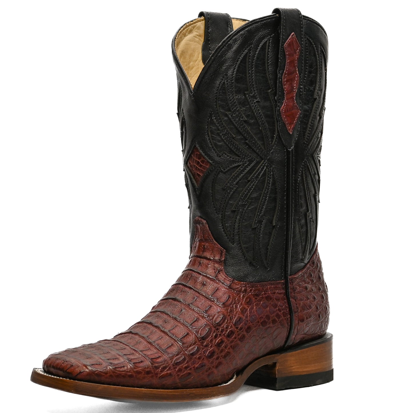 Vaquero Bronco Vino Caiman Back Exotic Boot