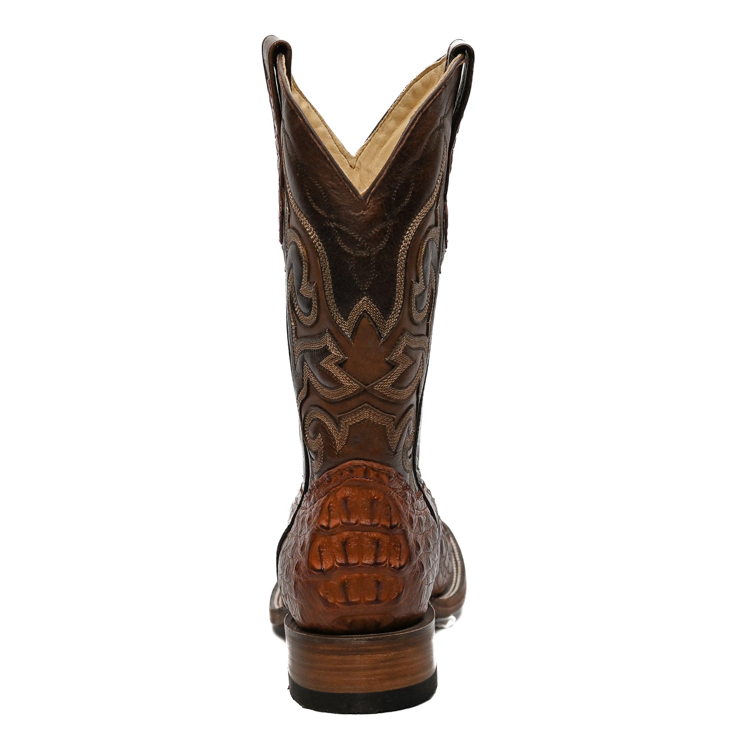 Vaquero Bronco Brandy Caiman Back Exotic Boot