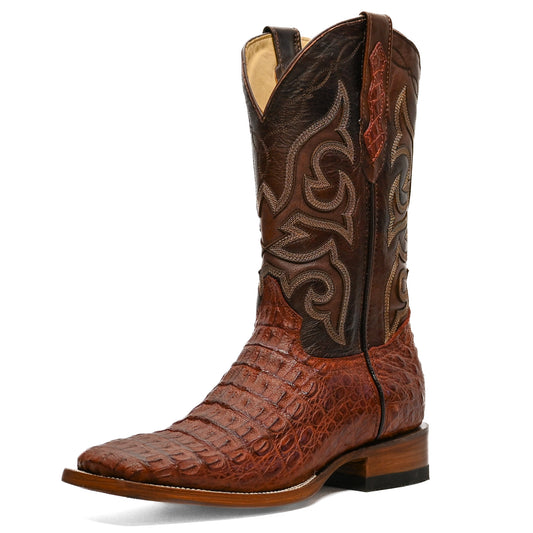 Vaquero Bronco Brandy Caiman Back Exotic Boot