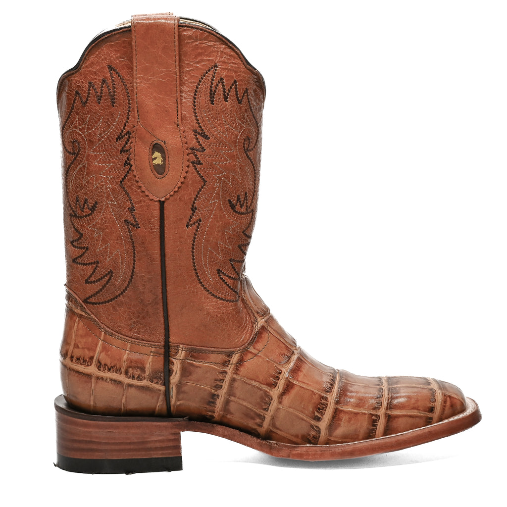 Vaquero Bronco Rodeo Bull Printed Tail Belly Buttercup Barcelona Honey Boot