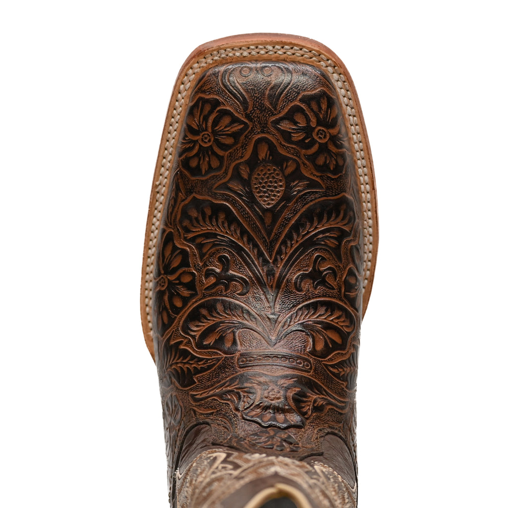 Vaquero Bronco Rodeo Bull Chiseled Brown Boot