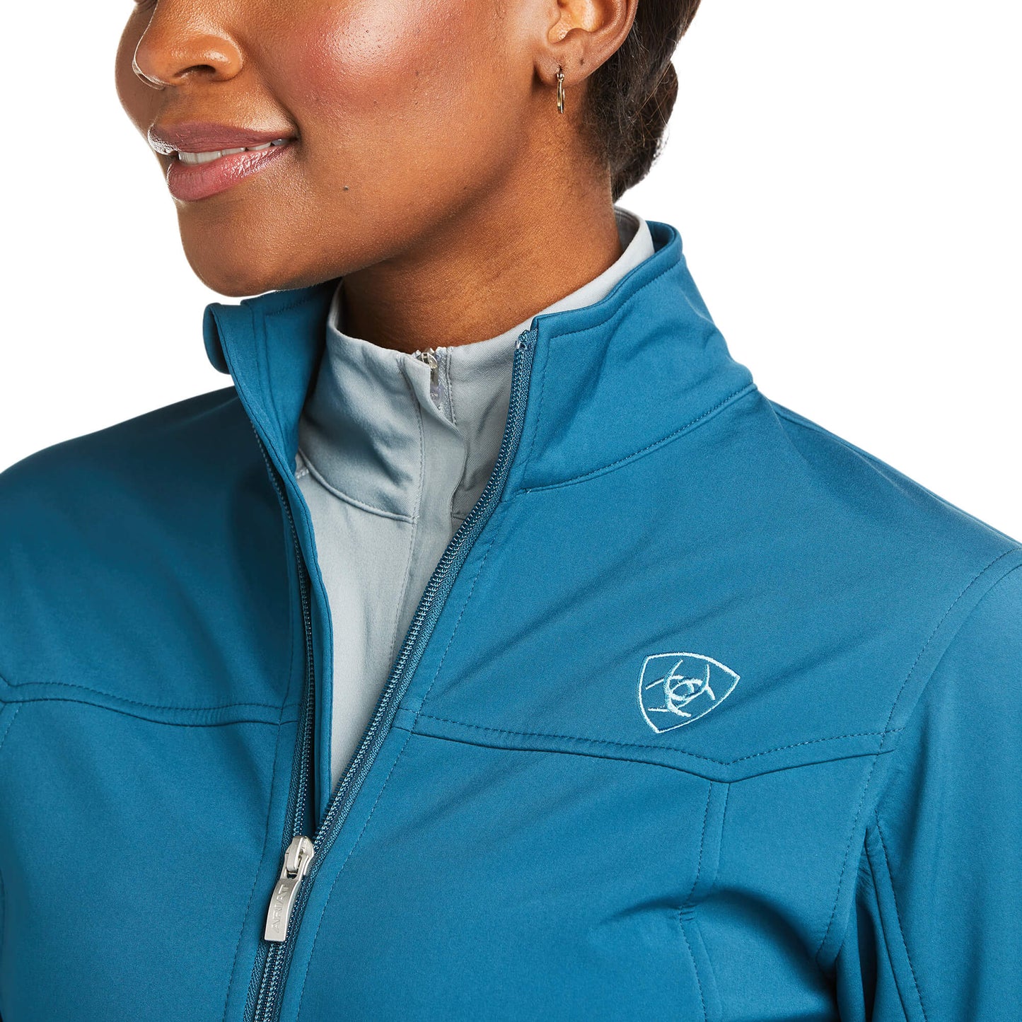 Women New Team Softshell Jacket Eurasian Teal Serape 10037396