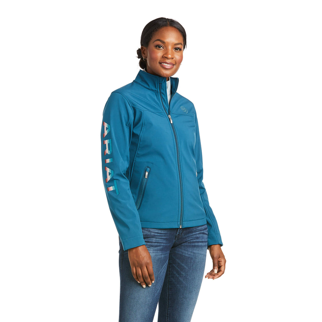 Women New Team Softshell Jacket Eurasian Teal Serape 10037396