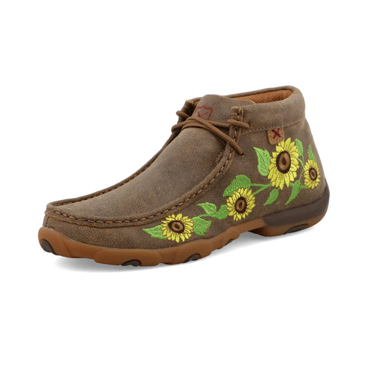 Twisted X Women's Chukka Driving Moc Bomber/Sunflower WDM0128