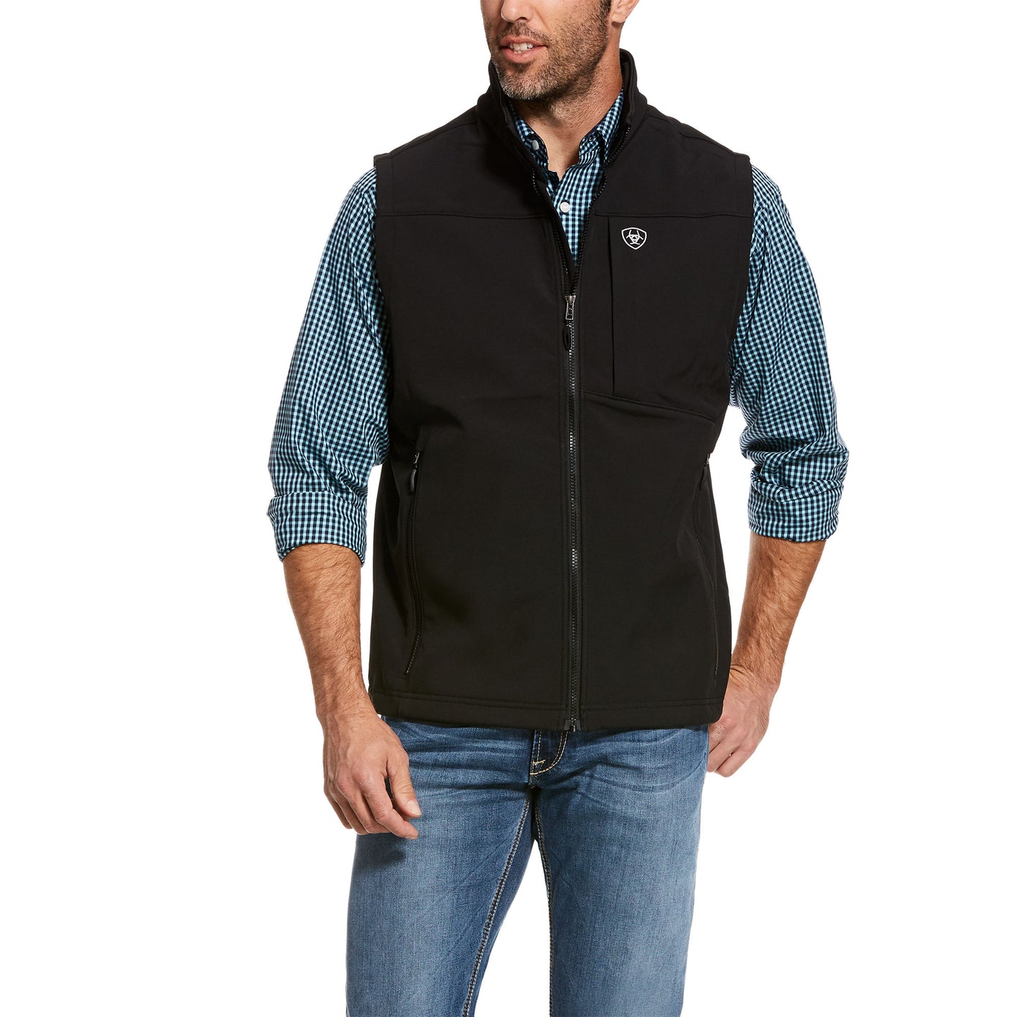 Men's Ariat Logo 2.0 Softshell Black Vest 10028321