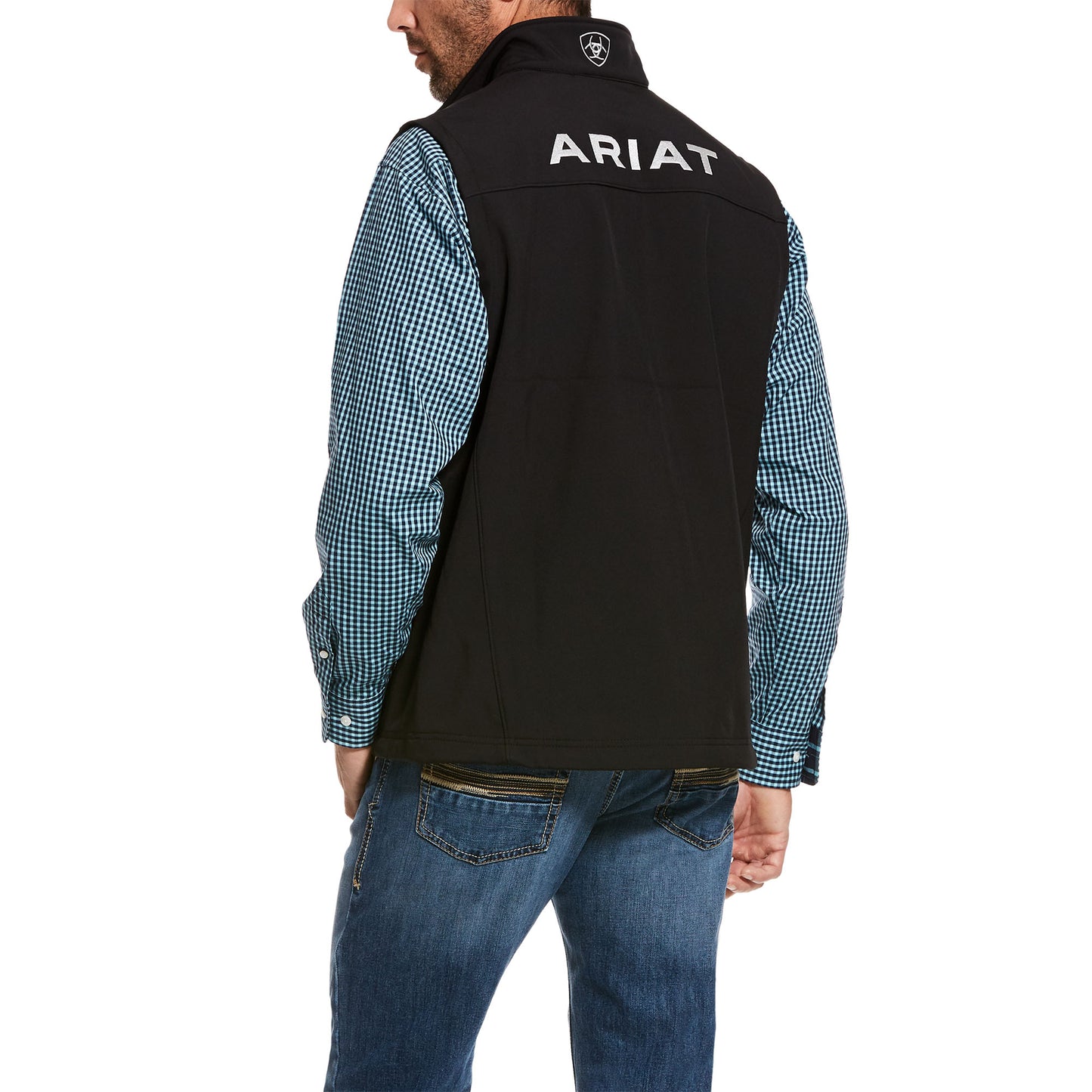 Men's Ariat Logo 2.0 Softshell Black Vest 10028321