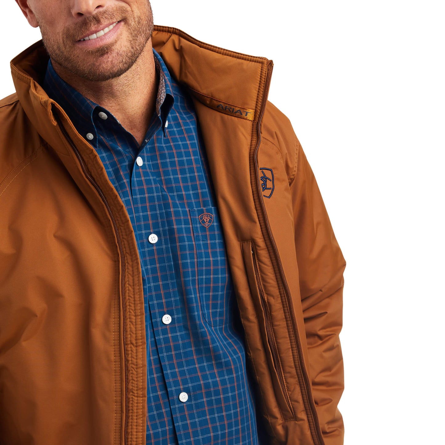 Men's Ariat Team Logo Insulated Chestnut Jacket 10041545