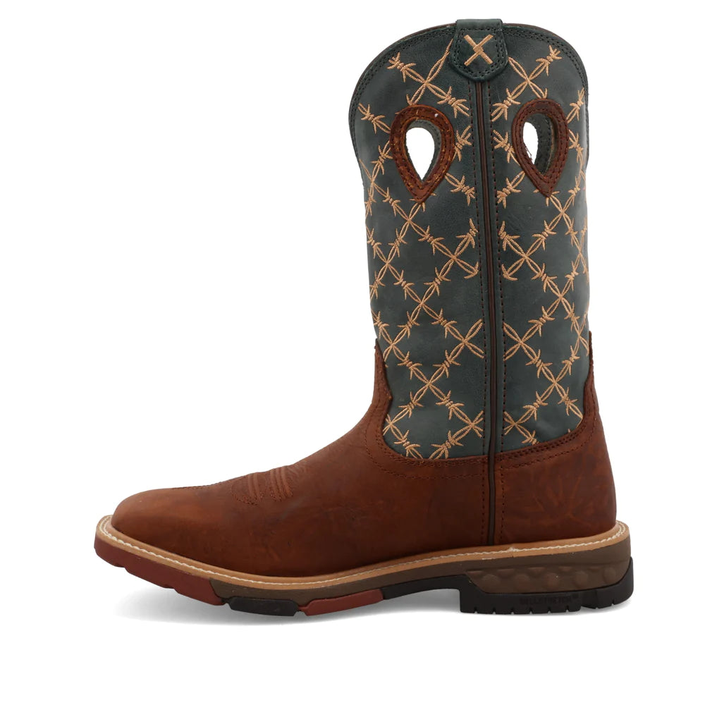 Twisted X Mocha/Slate 12" Western Work Boot MXB0005