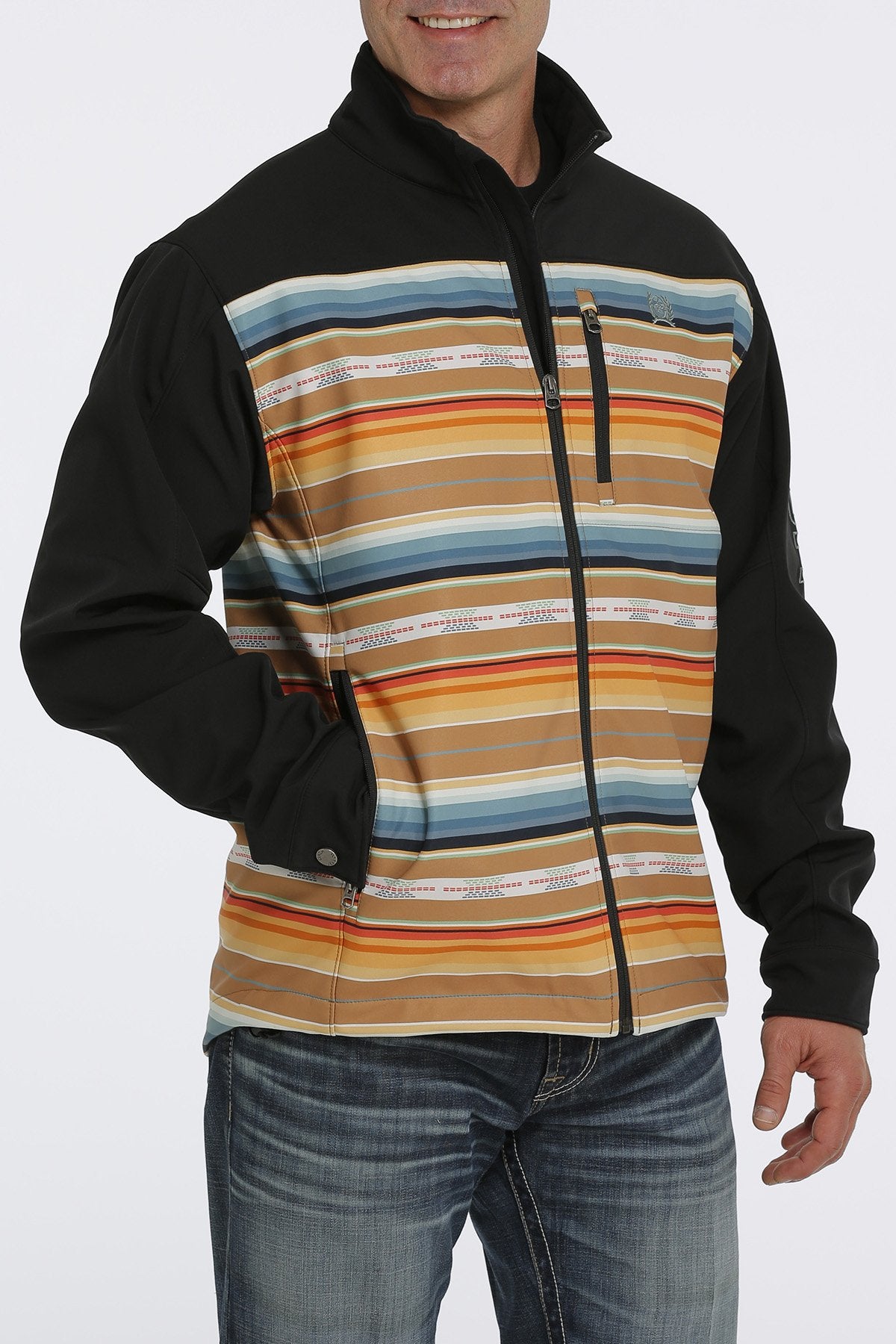 Men's Blanket Stripe Bonded Jacket Multi